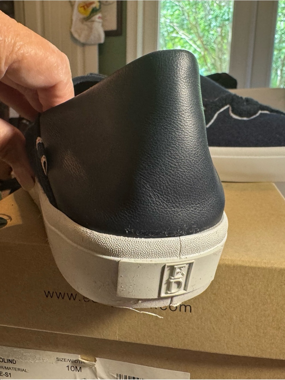 Ellen Degeneres Navy Joland Sneaker with Script Appliqué “Love” NIB - Picture 12 of 12